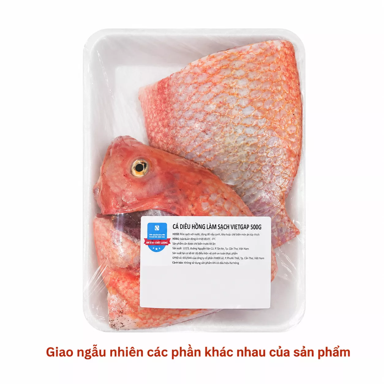 Cá điêu hồng làm sạch ( ~500gr )